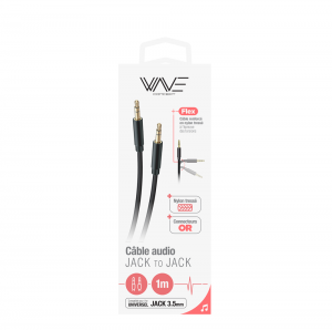 Cable Nylon  - Audio Stereo - Jack/Jack 3,5mm