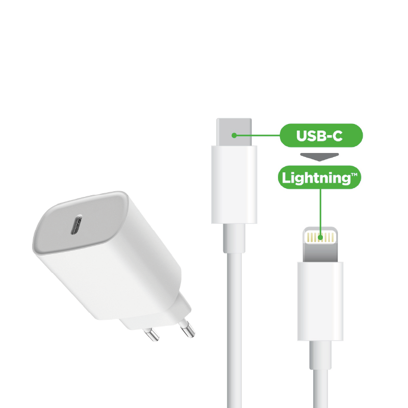 Câble USB-C vers lightning pour iPhone, iPad et iPod - 6,50 €