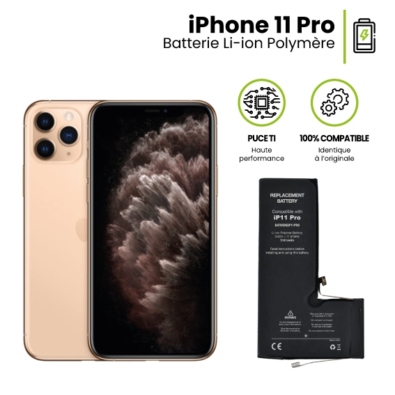 Remplacement Batterie iPhone 11 Pro, Nouvelle Pile iPhone 11 Pro