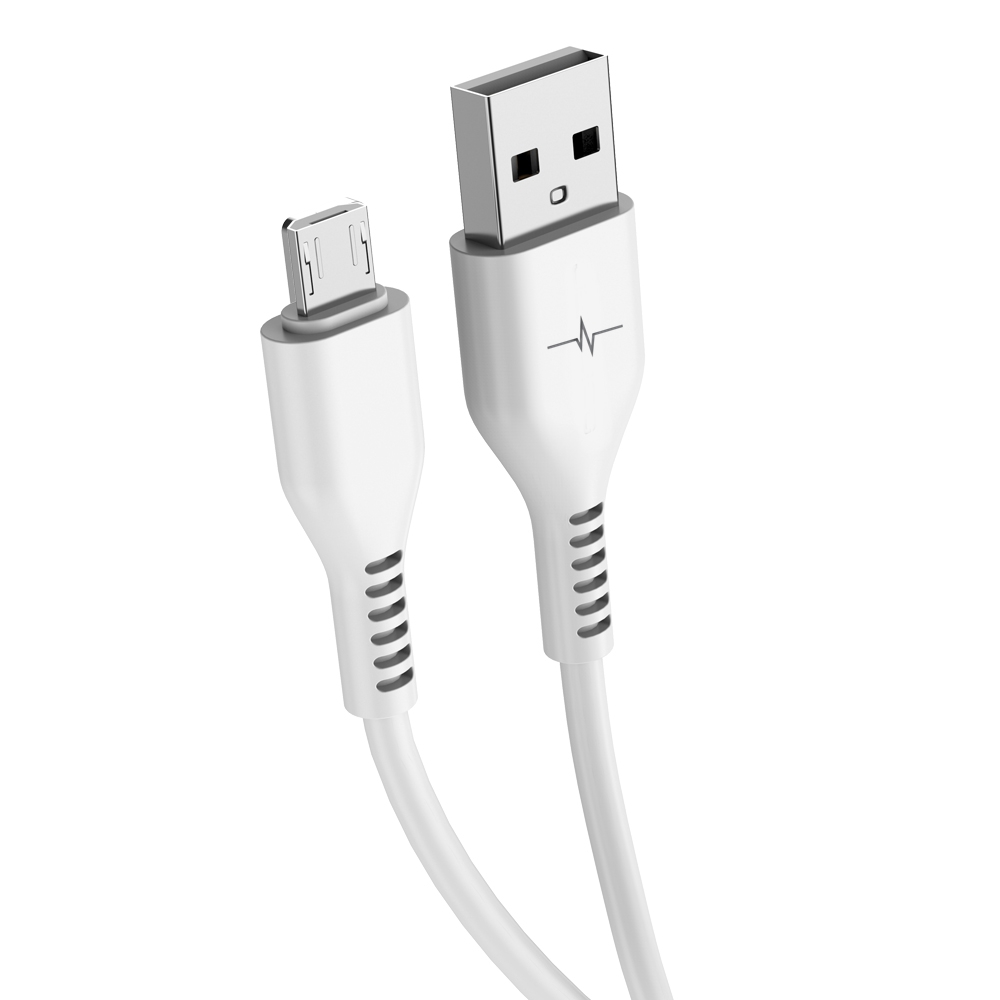 Câble de charge 4A USB vers micro USB - Nylon tressé 1,2m - LinQ Gris -  Français