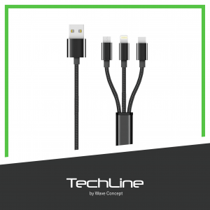 Cable Data 3 en 1 Tech Line