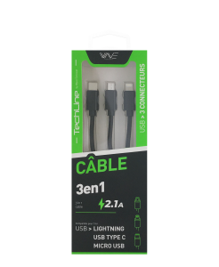 Cable Data 3 en 1 Tech Line