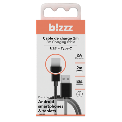 Cable Data Black USB-C 2 Metres