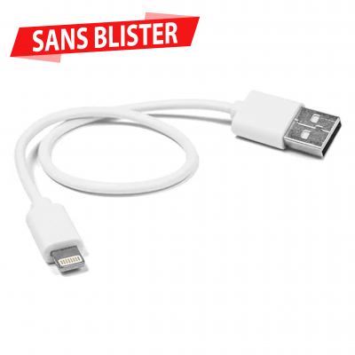 C�ble Data Lightning White 30 cms - Sans blister