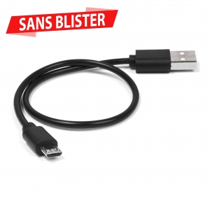 Cable Data Micro USB Black 30 cms - Sans blister