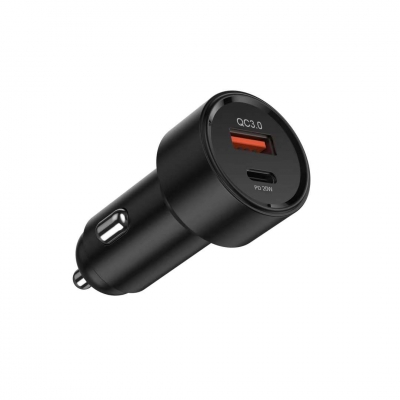 Car charger 1 USB-A port 20W + 1 USB-C port 18W