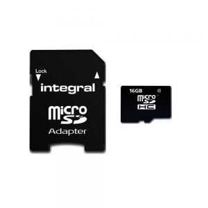 Carte Micro SDHC integral avec adaptateur Class 10 jusqu\\\'à 90MB/s - Taxe Sorecop incluse