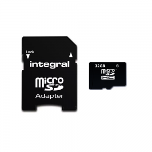 Carte Micro SDHC integral avec adaptateur Class 10 jusqu\\\'à 90MB/s - Taxe Sorecop incluse