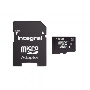 Carte Micro SDHC integral avec adaptateur Class 10 jusqu\'a 90MB/s - Taxe Sorecop incluse