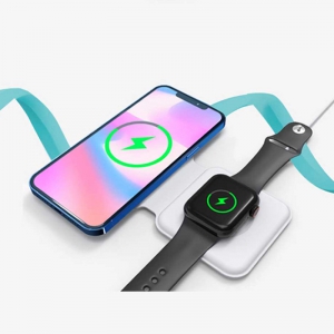 Chargeur Sans fil Magsafe 2en1 Smartphone + Apple Watch
