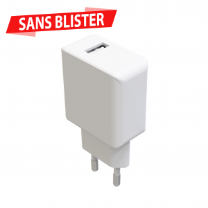 Chargeur Secteur 2,1A 5V 1 USB - Sans blister