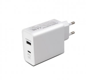 Chargeur Secteur 2,4A 5V-45W 1 Port USB-1 Port Type C