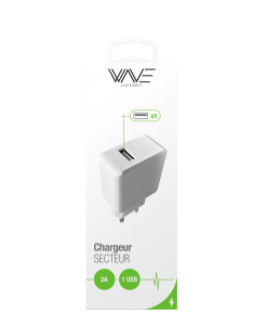 Chargeur Secteur 2A 5V 1 USB- Sous Blister