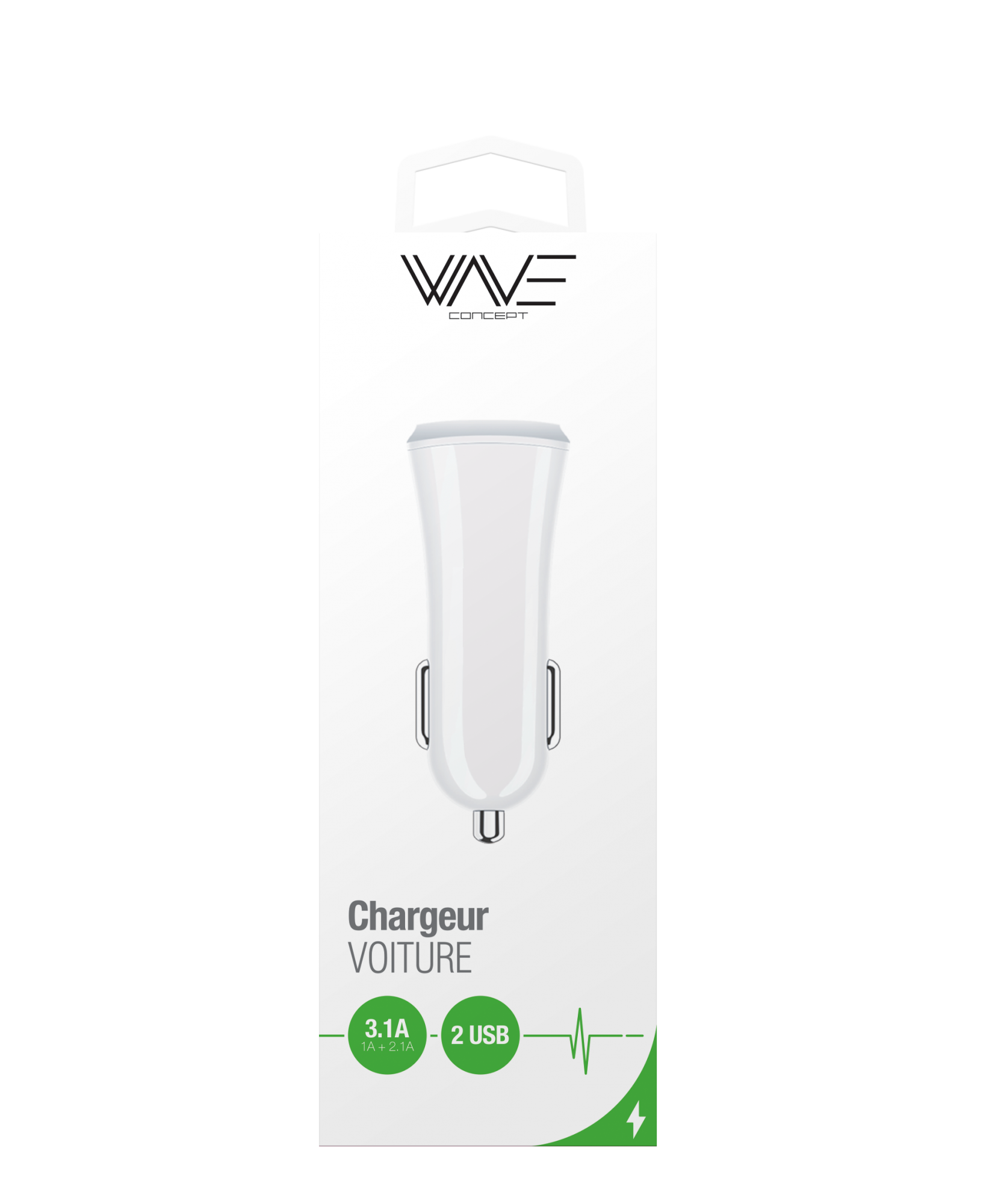 Pack Chargeur Allume Cigare 3 en 1 Wave Concept