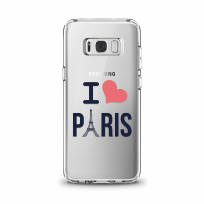 Cover en TPU \ Paris de Coeur\  pour Samsung Galaxy S�rie J
