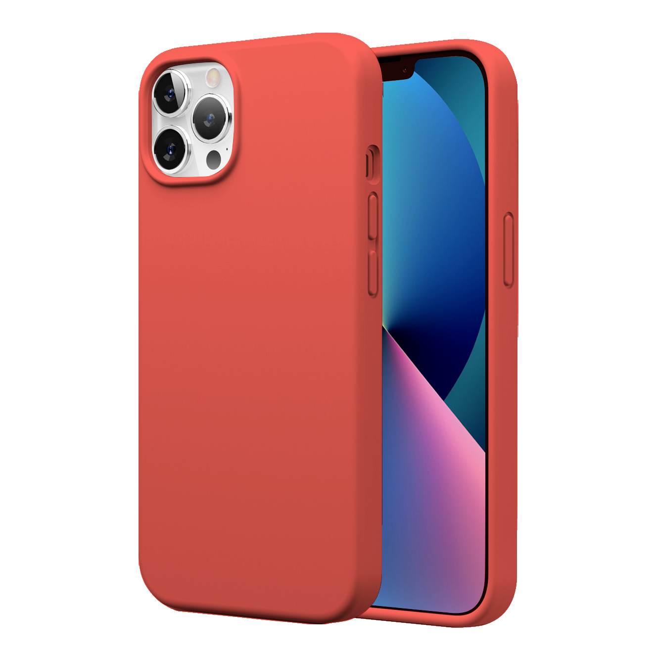 Coque iPhone 13 silicone couleur Rouge 