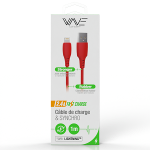 Data Cable 2.4A Lightning - Liquid Silicone Fast Charge - 1M