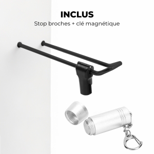 Display Metal 30 Broches avec Roulettes & Système Antivol