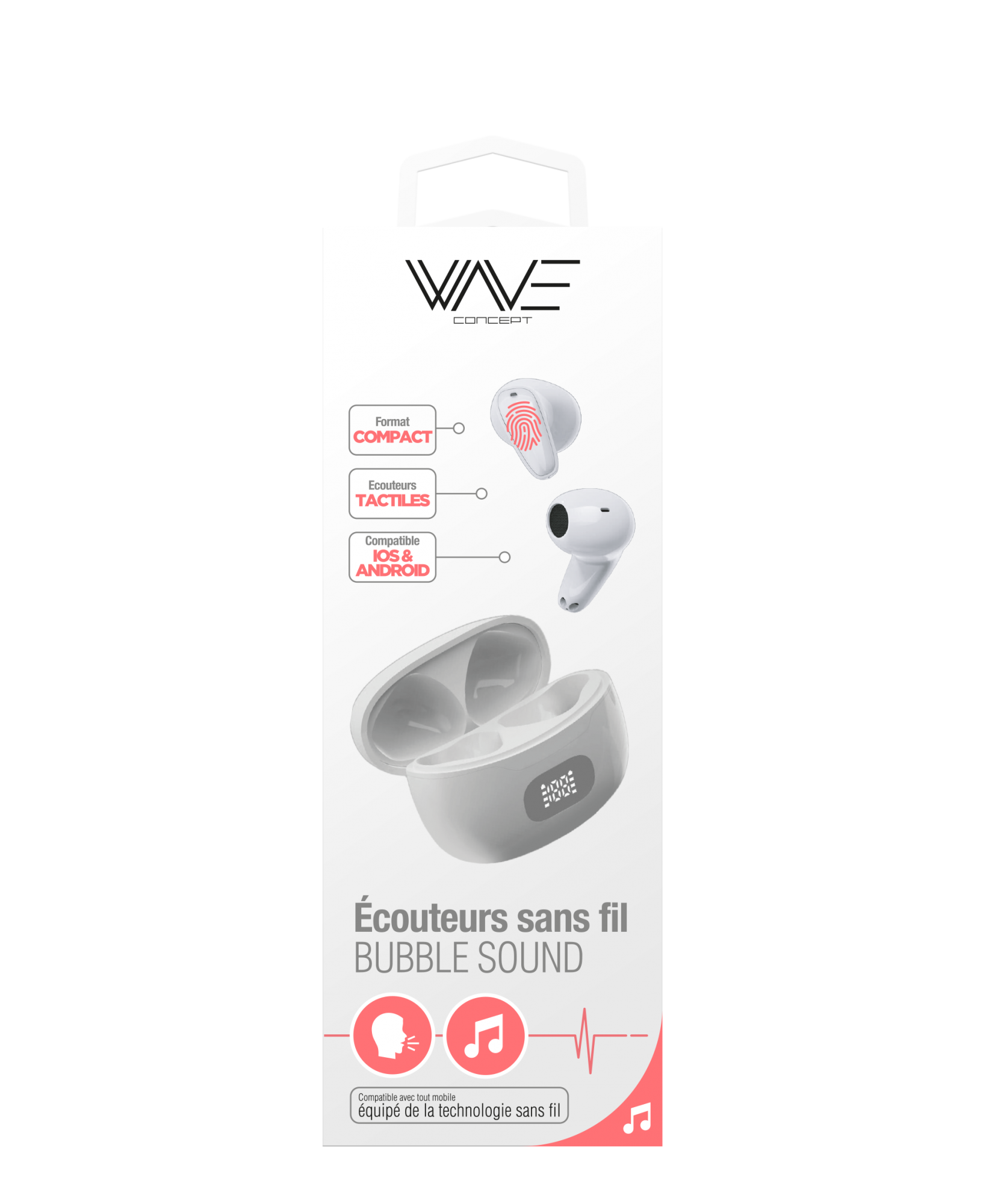 Ecouteurs Sans Fil Bluetooth Compatible Apple et Android