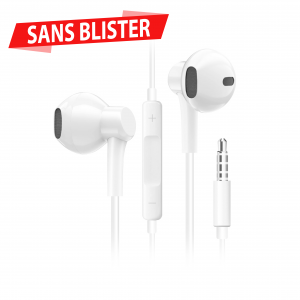 Ecouteurs Stereo White Jack 3,5mm - Sans blister