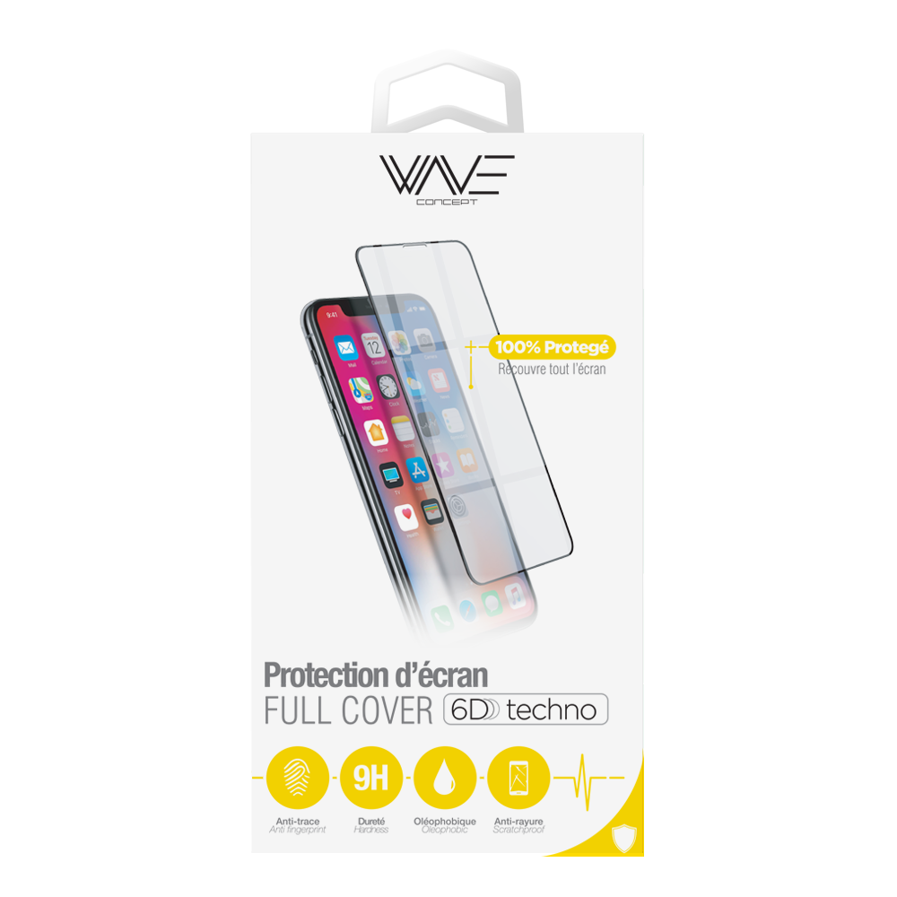 Film en verre trempe 6D pour iPhone X/XS