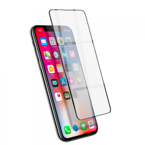 Film en verre trempé 6D pour iPhone X/XS Black