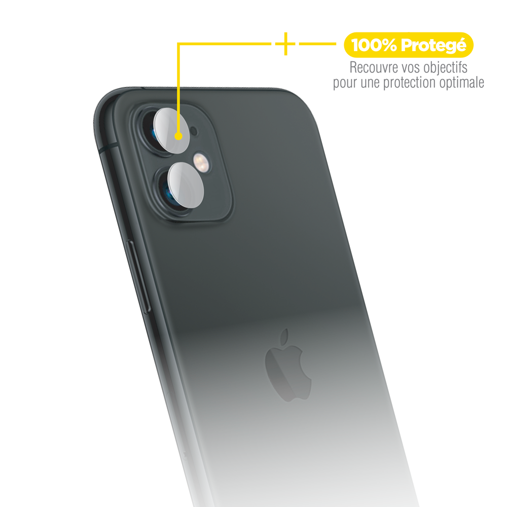 Film en verre trempe Anti-Choc pour Camera Arrière iPhone 11