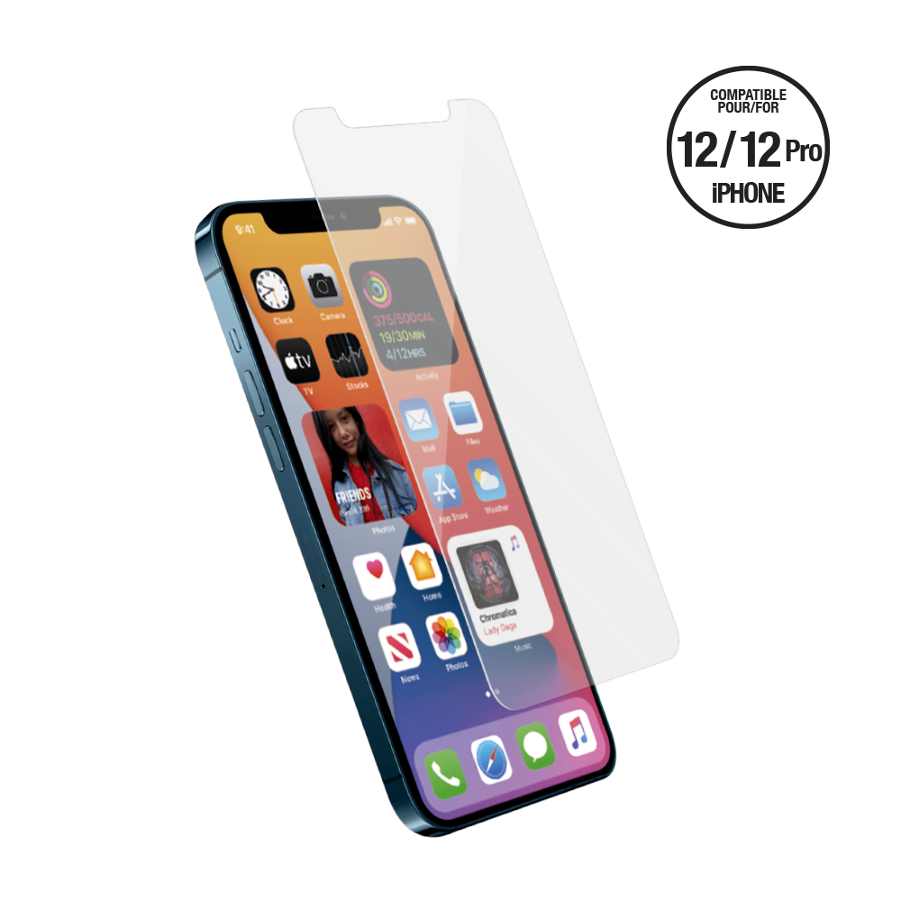 Anti-shock tempered glass film for iPhone 12 / 12 pro