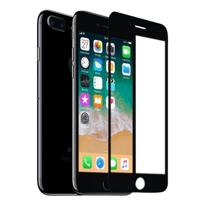Film en verre tremp� iPhone 7+ 3D+ Black Wave Concept