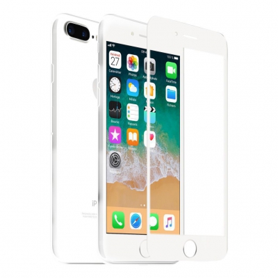 Film en verre tremp� iPhone 7+ 3D+ White Wave Concept