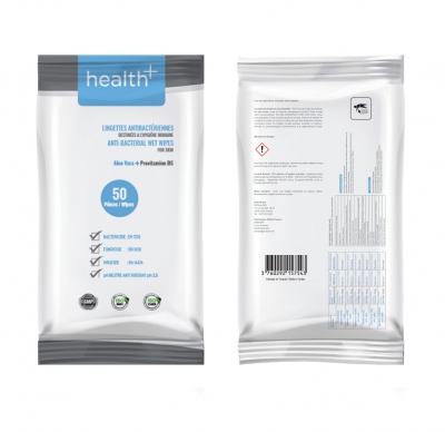 Lingettes d�sinfectantes Pack de 50 pi�ces