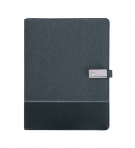 Note Book Powerbank 8000 mAh avec Câbles intégrés et embossage à Chaud