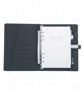 Note Book Powerbank 8000 mAh et Induction avec Câbles intégrés et embossage à chaud