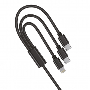 Nylon Cable Elegance 3in1 Fast Charge 2.4A