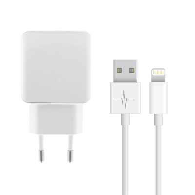 Pack Chargeur Secteur 2,1A + Cable Lightning