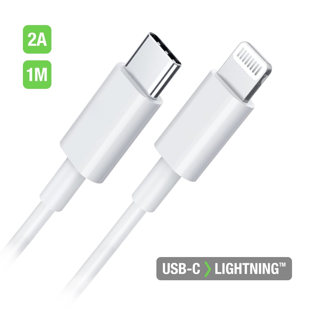 Chargeur secteur 20 Watts Lightning vers USB-C – Blanc – Virgin Megastore
