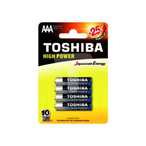 Piles Toshiba AAA LR03 1,5V ( vendues par 4 )