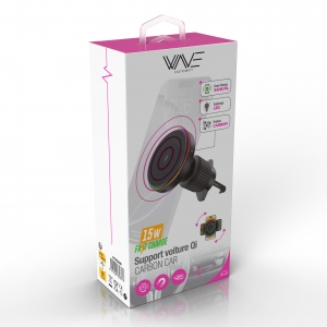 Slide Car Holder with Qi Technology 10W for Air Vent