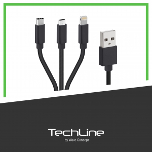 Tech Line 3 in 1 Data Cable