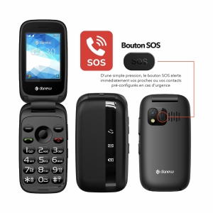 Telephone Clapet 4G Danew Konect 42 Black 