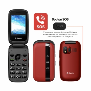 Telephone Clapet 4G Danew Konnect 43 Red